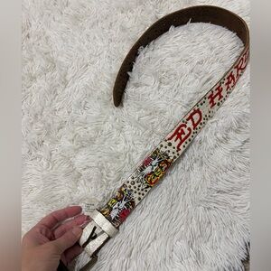 Ed Hardy Genuine Leather Belt - size S